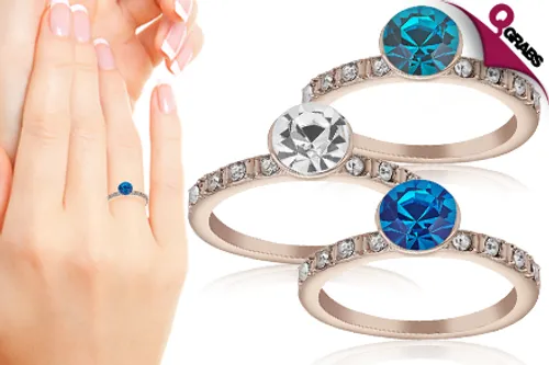For QR69, Get Sparkling Rose Gold Rings OR Large Hoop Earrings Each with Swarovski Elements! (QR364 Value)